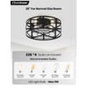 Conciseer 16 Inch Caged Ceiling Fans with Lights and Remote,