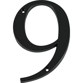 Distinctions 843149 Black Flush-Mount 4-Inch House Number 9