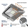 XXBSAZ 100W LED Flood Lights Outdoor, Plug-in & Hardwired Security