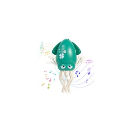 Crudetea Dancing Octopus Toy with LED Lights and Music, Fishing Rod, Automatic Avoidance, Crawling, Tummy Time Toy, Suitable for Children 3 Years and Older, Birthday Gift (Green)