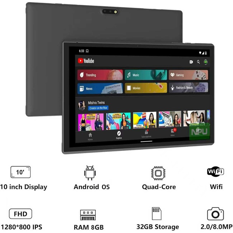 Android Tablet 10 Inch Tablet With Case Stylus Android 15