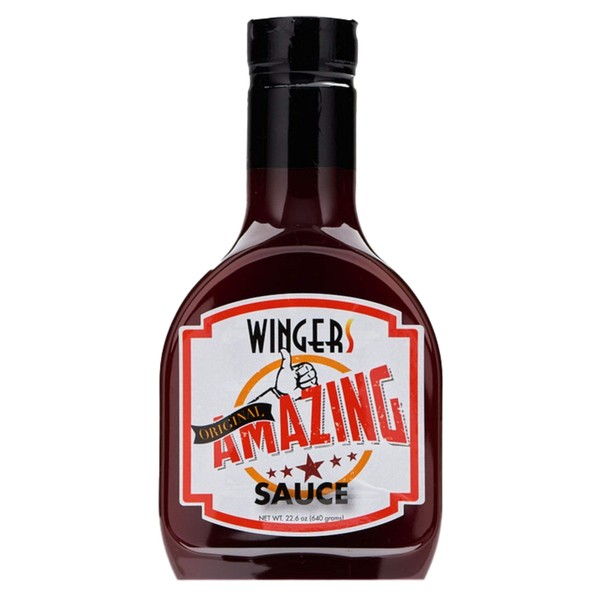 WINGERS Amazing Sauce (Original, 22.6 oz), Sweet & Spicy Wing Sauce, Mild Heat Grilling and Dipping Sauce for Chicken, Pork, Beef and Seafood (1 Pack)