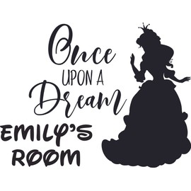 Once Upon A Dream Logo Home Welcome Cozy Fireplace Housewarming Enter Retirement Lodging Residence Holiday Gift Decorating Ideas Girl Boy Bedroom Wall Decal Sticker - Size: 13 Inch x 16 Inch
