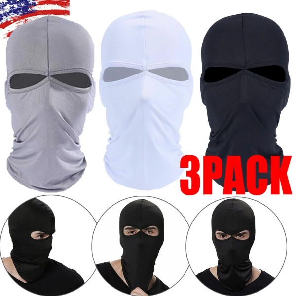 Unbranded 3PACK Balaclava Face Mask Thin UV Protection Ski Sun