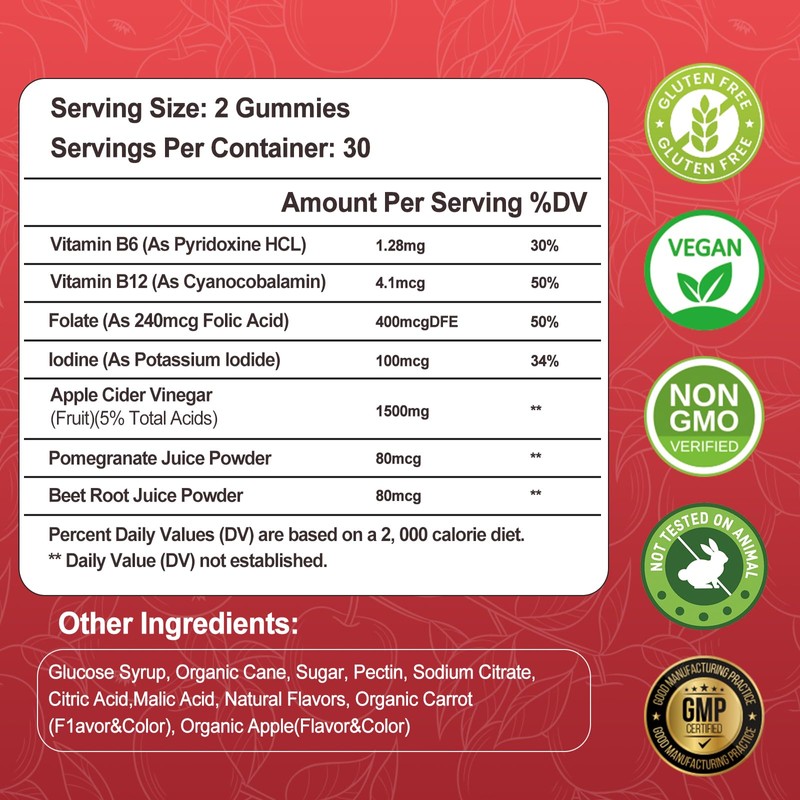 Keto Apple Cider Vinegar Gummies, Keto ACV Gummy Diet Supplement,