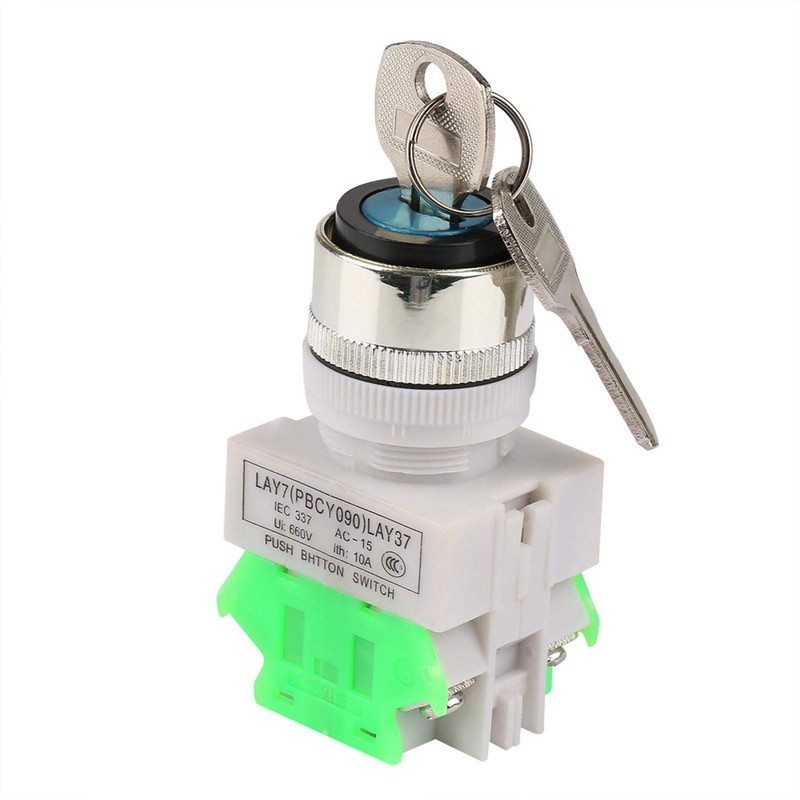 Key Operated Switch 3 Position Rotary Key Switch with 2