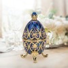 European Style Shiny Artificial Diamond Easter Egg Metal Crafts Jewelry