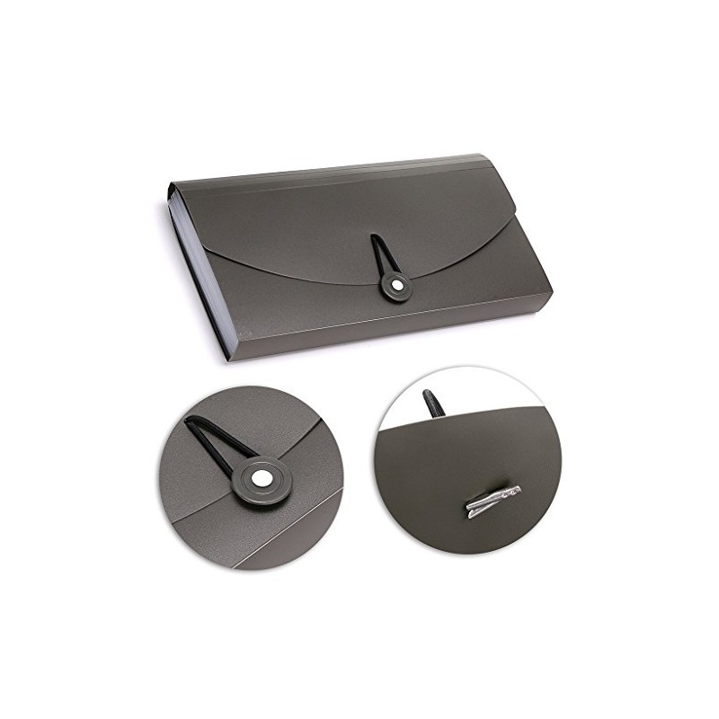 BTSKY Carpeta de archivos expandible, con 13 bolsillos, tamaño pequeño,