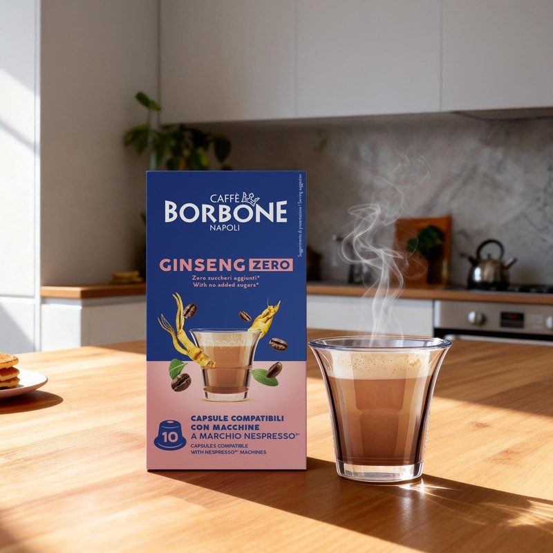 Caffè Borbone Ginseng Zero - Zero Grassi, Zero Zuccheri, Zero