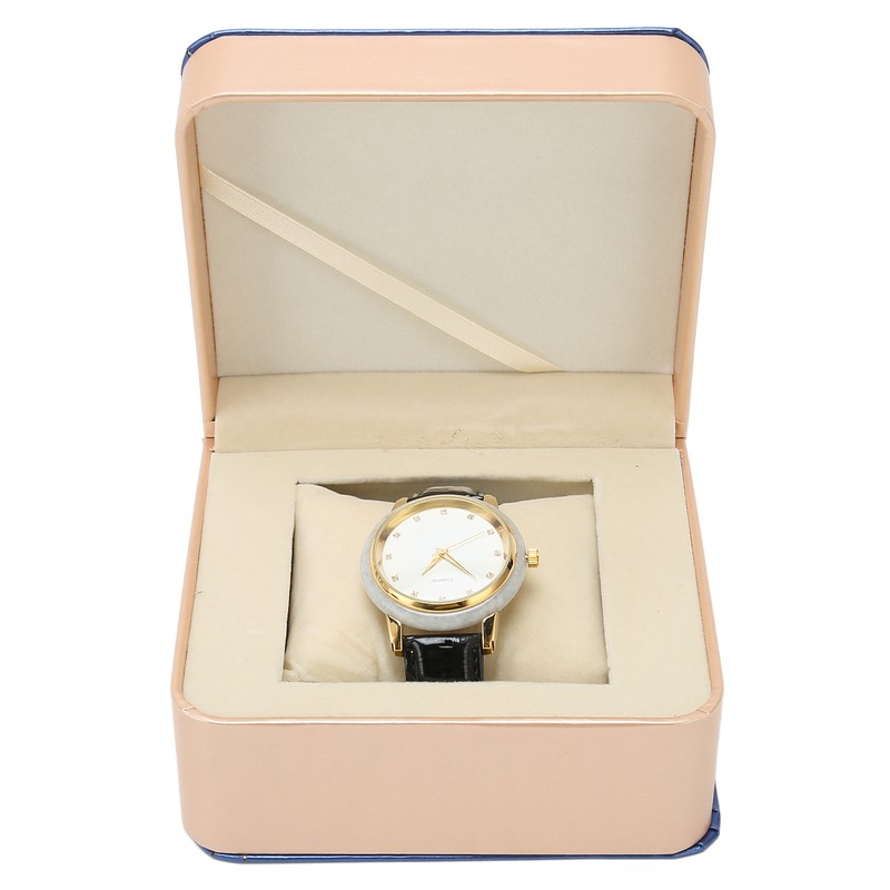 Alloy Quartz Movement Watch Men Elegant Shiny Rhinestone Watch with