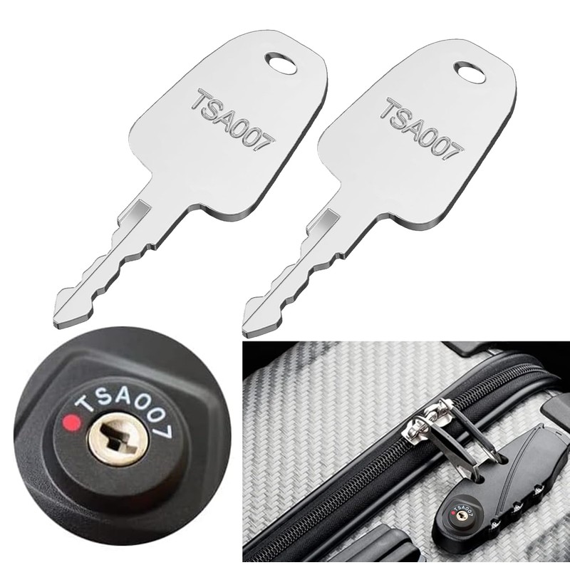 2PCS TSA Luggage Lock Key Set TSA007 Master Key Compatible