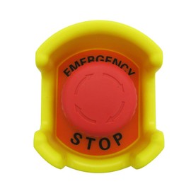 mxuteuk 1 NC 1 NO 22mm Red Mushroom Emergency Stop Push Button Switch AC 660V 10A + Protective Cover Anti-misoperation LA36-11ZS-DYB