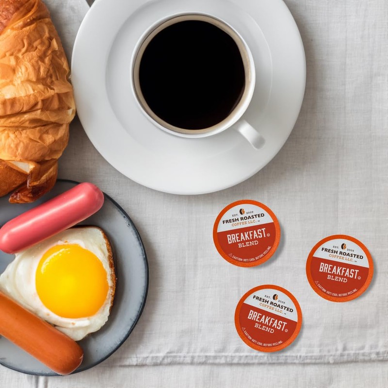 Fresh Roasted Coffee, Breakfast Blend, Light Roast, 24 Pods for