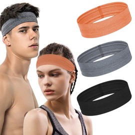 VIDA4U Bandas para el Cabello, Diademas Deportivas, Diademas Ejercicio para Mujer, Bandas Elástica para la Cabeza 3 Piezas, Bandas de Sudor para Correr, Ciclismo, Yoga, para Hombres y Mujeres