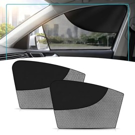 2 unidades de parasoles para ventanas de coche, cubierta magnética que bloquea el calor y el sol para el conductor y el pasajero delantero, parasoles de malla transpirable de doble capa