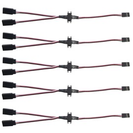Vgoohobby 5Pcs 22cm Magnetic Snap-on JR Y Cable 1 Male to 2 Female Plugs Extension Cable for RC Cars Planes Drones DIY Models