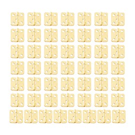 Dophee 16*13mm 50個 平蝶番 丁番 ミニヒンジ 木箱用のヒンジ ウェアヒンジ アンティーク調 ドア用金物 手芸 手作り パーツ 金具 ネジ付き