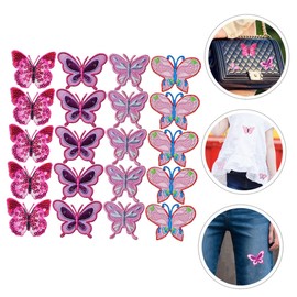 DOITOOL 20Pcs Butterfly Embroidery Patches for DIY Decor Multi Function Clothing Badges for Hats Bags and Apparel Strong Adhesion for Enhanced Durability