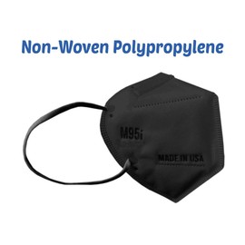 SPARC LIGHTING 5-Layer Disposable Obsidian Black Face Mask Made in USA | Improved Design | 95%+ Filtration Efficiency with Comfortable Ear Loop and Soft to Touch Materials | 50 Units