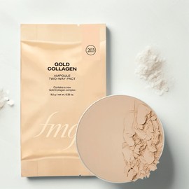 fmgt Gold Collagen Ampoule 2 Way Pact Refill 9.5g, 203 Natural Beige, 1 piece / fmgt 골드 콜라겐 앰플 투웨이 팩트 리필 9.5g, 203 내추럴 베이지, 1개