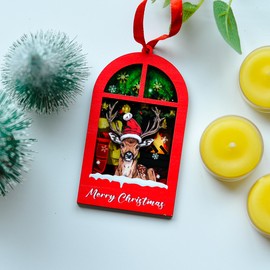 BlinkWishes Reindeer Christmas Ornament, Christmas Hanging Ornament for Reindeer Lovers, Reindeer Enthusiast Keepsake, Vintage Reindeer Holiday Indoor Decor