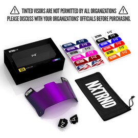 Nxtrnd VZR1 Football Visor Flat Lens Technology Fits Adult and Youth Football Helmets (Purple)