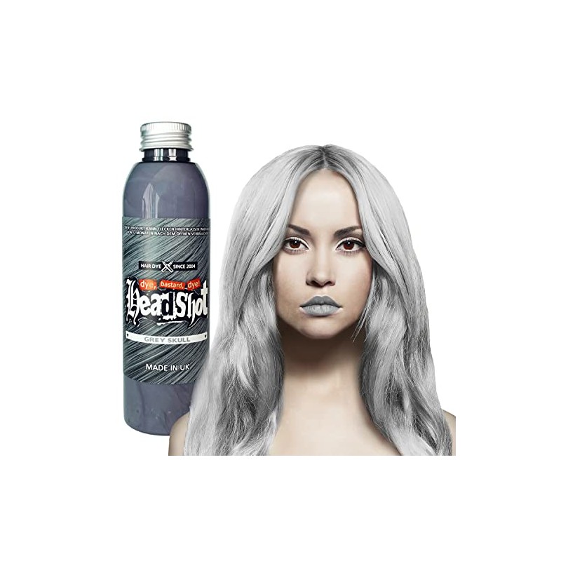 Grey Hair Colour Headshot Grey Skull Semi-Permanent Hair Dye 150