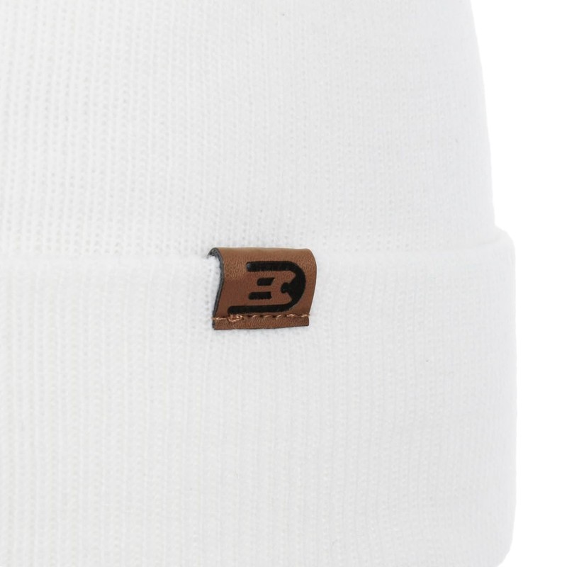 CapUniverse Men's Knitted Wind Hat with Envelope for Spring/Summer/Autumn/Winter, White