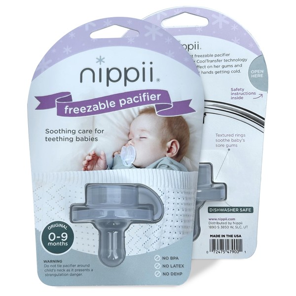 Nippii Freezable Pacifier for Baby Teething Relief - Safe Infant