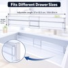 Adjustable Clear Drawer Dividers for Clothes, Kitchen Utensils & Office