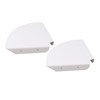 2pcs Wall Mount Floating Corner Shelves Quarter Round Hanging Corner