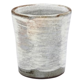 Mino Ware 549-0005 Yasuhisa Matsuura Guinomi Ochoko White Brush, Capacity: Approx. 3.1 fl oz (90 ml), Made in Japan