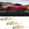 3 Pcs Gold Flame Reflective Sticker Decal for Cars Motorcycle