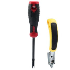 Rierdge Heavy Duty Staple Puller Tool Set, 2 Pac Staple Remove with Ergonomic Handle for Home Improvement, Removing Door and U-Shaped Nails from Furniture, Floors, Wooden Walls, Crates, Carpets