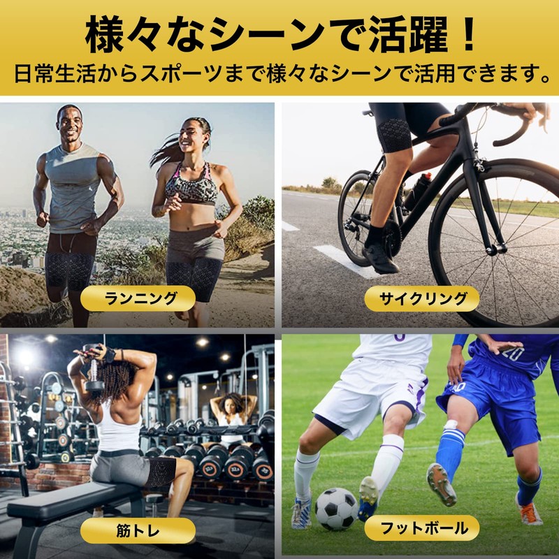 Alzati 太ももサポーター 1枚入 【理学療法士監修】肉離れサポーター 滑り止め付き 太腿 着圧 伸縮 通気性 スポーツ