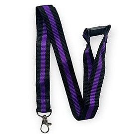 PAC Supplies Global Thin Purple Line Lanyard With Safety Breakaway
