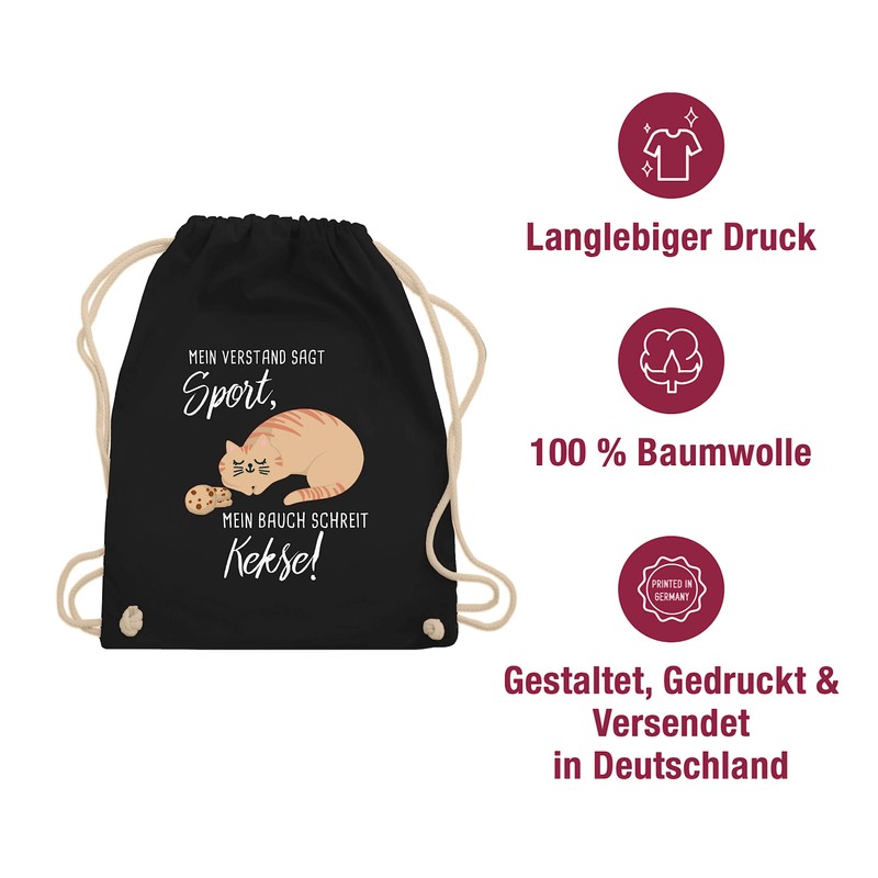 Shirtracer - Gym Bag Backpack - Sayings Statement - Mein