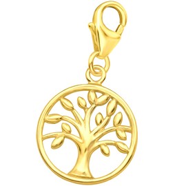Limana Women's / Girls' Charm Lobster Clasp Pendant Genuine 925 Sterling Silver Tree of Life, Sterling Silver, None