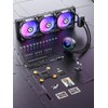 AsiaHorse WK-A360 ARGB All-in-One AIO CPU Liquid Cooler, Wandering Knight