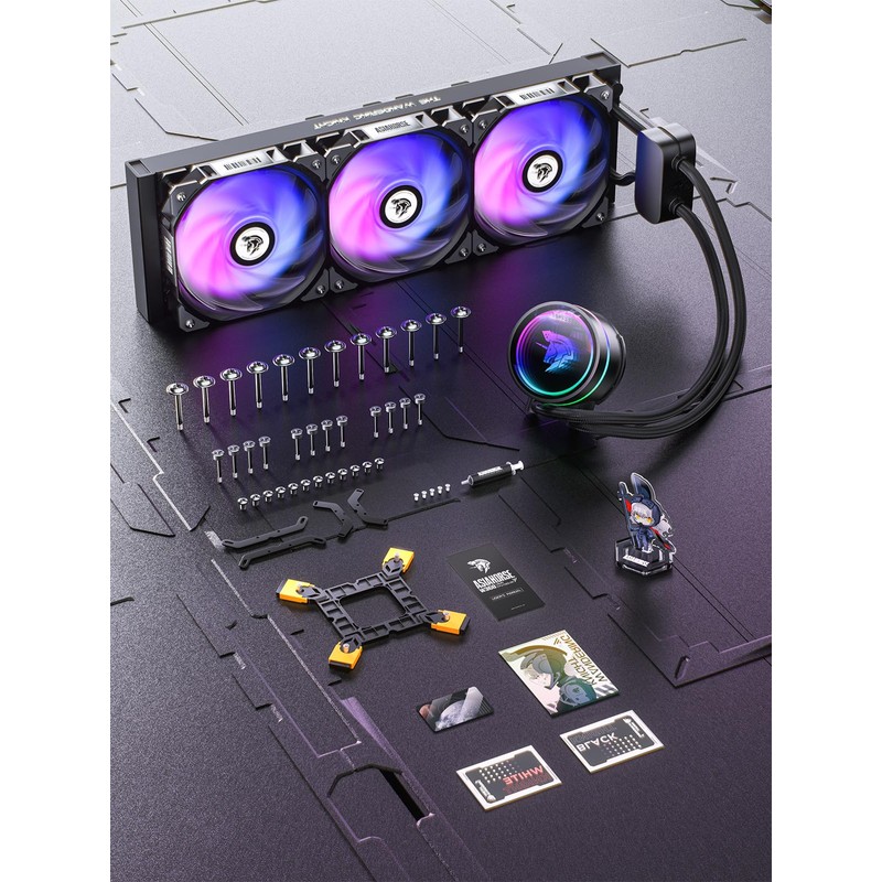 AsiaHorse WK-A360 ARGB All-in-One AIO CPU Liquid Cooler, Wandering Knight