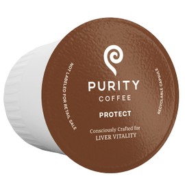 Purity Coffee PROTECT Highest Antioxidant Light-Medium Roast - USDA Certified Organic Specialty Grade Arabica Single-Serve Coffee Pods - Third Party Tested for Mold, Mycotoxins, Pesticides - 12 ct Box