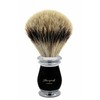 100% Pure Badger Hair Shaving Brush with Black and Metal