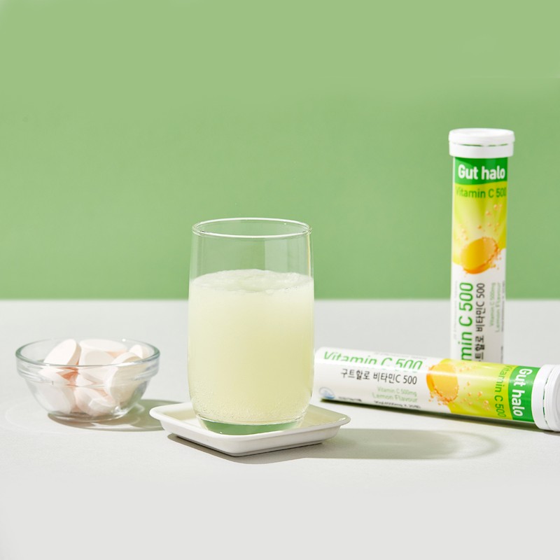 DAILYONE Guthalo Vitamin C 500 Lemon Flavored Effervescent Vitamin 4500mg