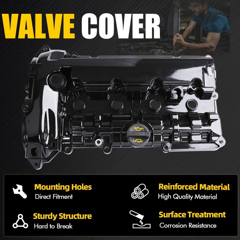 MILIPARTS Upgraded Aluminum Engine Valve Cover Compatible with 2014-2018 Mazda