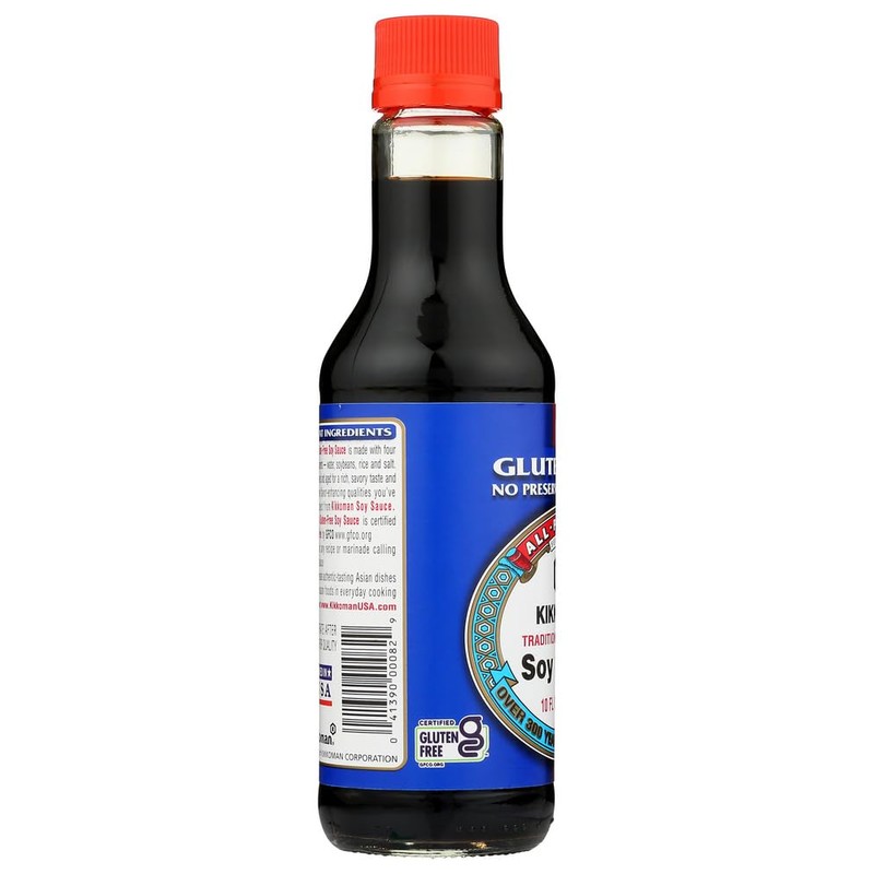 Kikkoman Soy Sauce, Gluten Free, 10 Ounce (Pack of 2)
