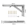 LYCXAMES Folding Console Heavy Duty 300 mm, Pack of 2