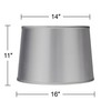 Sydnee Satin Light Gray Large Drum Lamp Shade 14" Top