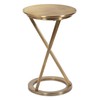 Kate and Laurel Aja Round Metal Side Table with Geometric