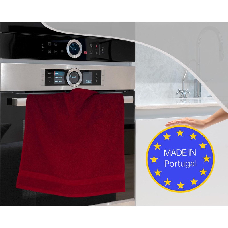 Lashuma Absorbent Dry Towels Ruby Modern Terry Towelling Towels 50