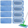 8 Pack Reusable Microfiber Mop Pads Compatible with Swiffer Sweeper